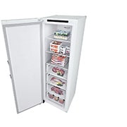 LG 324L Frittstående fryseskap (Hvit) - Energiklasse E, Total No Frost, Express Freeze, Sett fra høyre, åpent med mat, GFT41SWGSZ, thumbnail 9