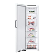 LG 324L Frittstående fryseskap (Hvit) - Energiklasse E, Total No Frost, Express Freeze, Front, åpent, GFT41SWGSZ, thumbnail 2