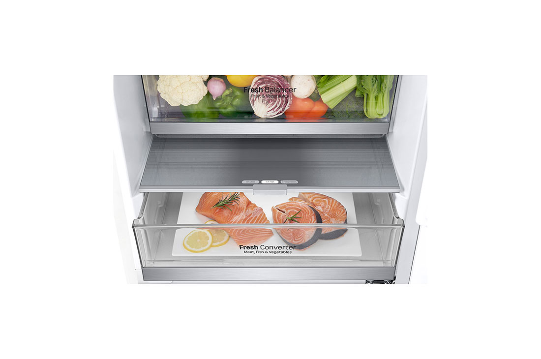 LG 1.86M 341L Kombiskap(Hvit) - Energiklasse E, Door Cooling™, GBB71SWEMN, thumbnail 5