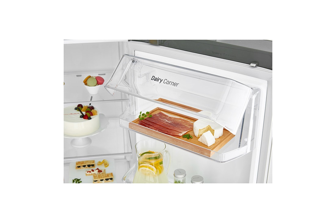 LG 625L Side by Side (Shiny Steel) - Energiklasse F, Vann/isdispenser uten vanntilkobling og Smart Diagnosis™ med Wi-Fi, GSL761PZUZ, GSL761PZUZ, thumbnail 3