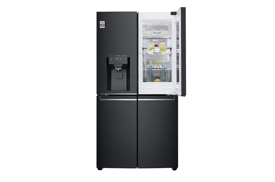 LG 638L InstaView Door in Door French Door (Matte Black) - Energiklasse F, Vand-/isdispenser med vandtilkobling, og Smart Diagnosis™ med Wi-Fi, GMX945MC9F, GMX945MC9F, thumbnail 6