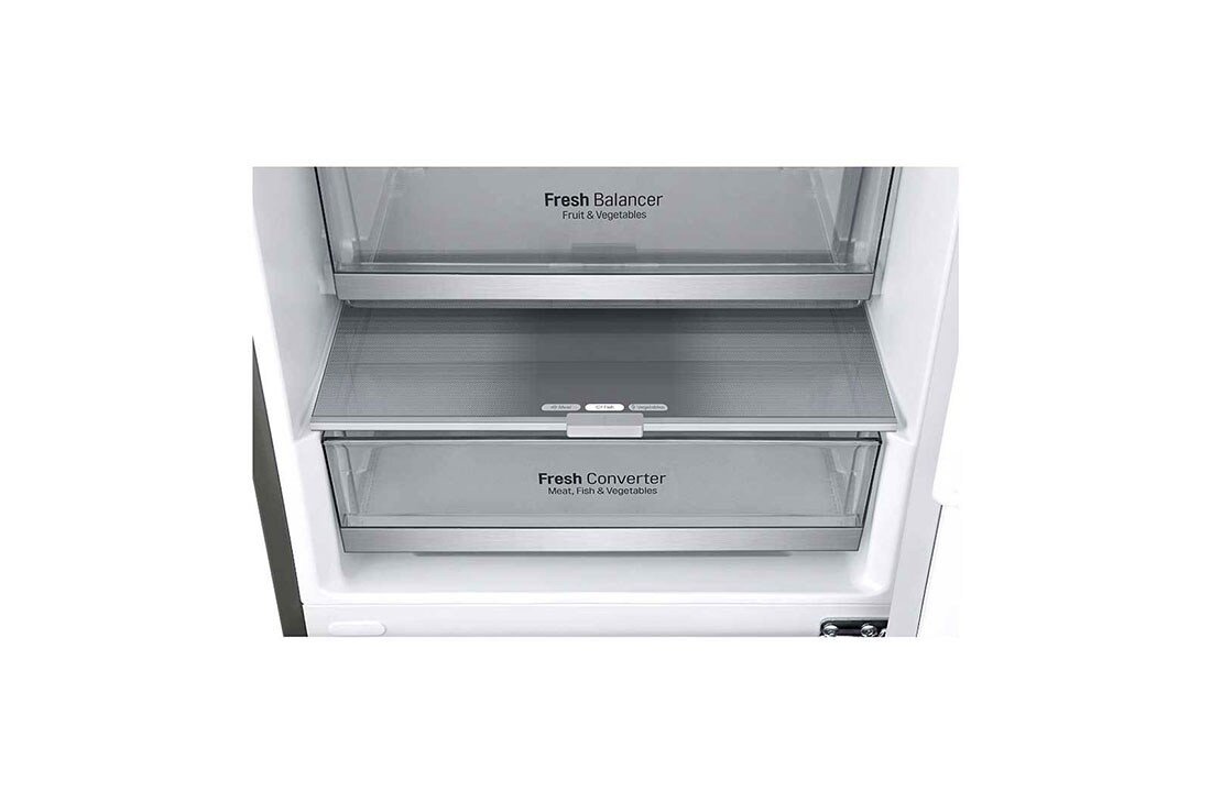 LG 1.86M 341L Kombiskap(Shiny Steel) - Energiklasse E, Door Cooling™, GBB71PZEMN, thumbnail 3