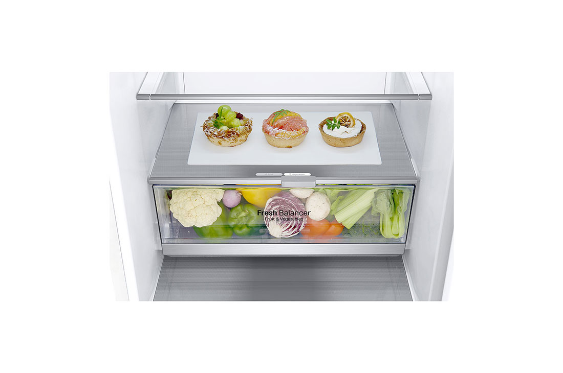 LG 1.86M 341L Kombiskap(Hvit) - Energiklasse E, Door Cooling™ og Smart Diagnosis™ med Wi-Fi, GBB71SWDMN, thumbnail 5