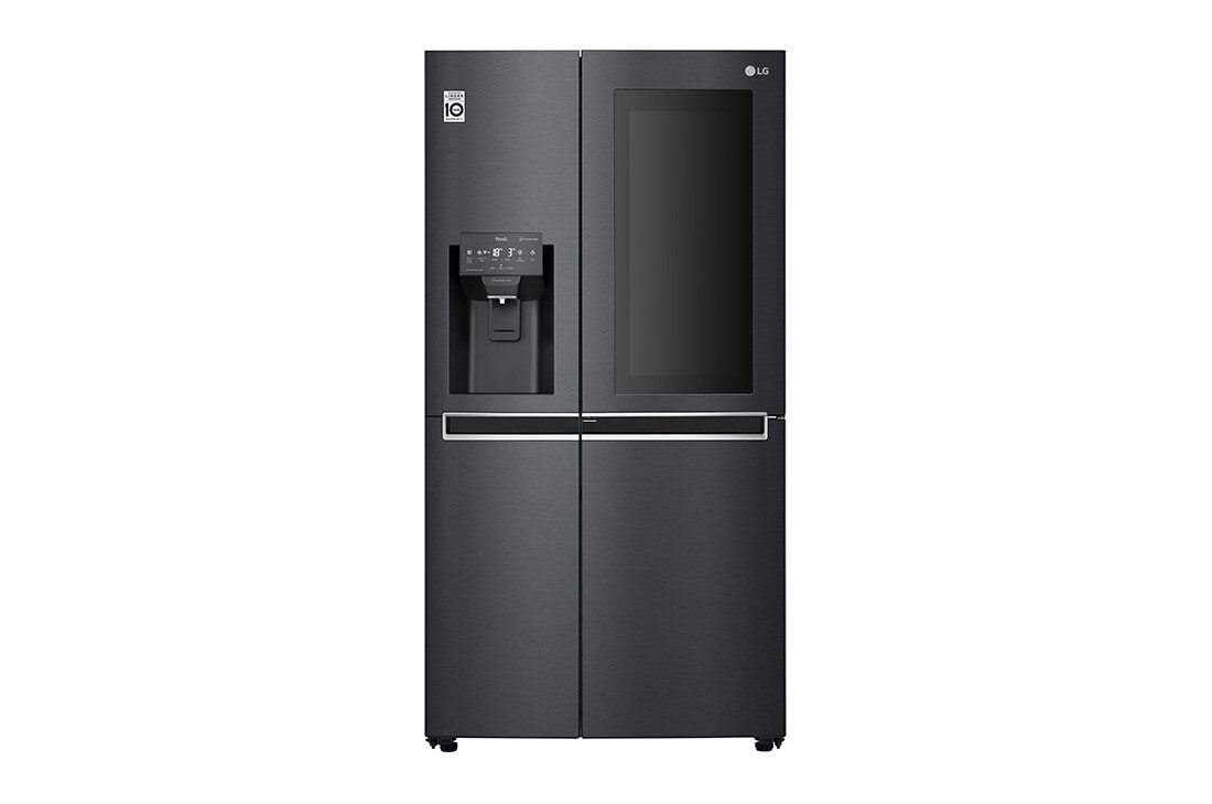 LG 625L InstaView Door in Door™ Side by Side (Matte Black), Energiklasse E, Vann/isdispenser uten vanntilkobling, Smart Diagnosis™ med Wi-Fi, GSX961MCCE, thumbnail 2
