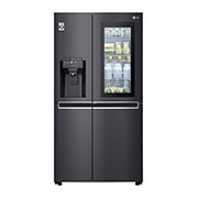 LG 625L InstaView Door in Door™ Side by Side (Matte Black), Energiklasse E, Vann/isdispenser uten vanntilkobling, Smart Diagnosis™ med Wi-Fi, GSX961MCCE, thumbnail 1