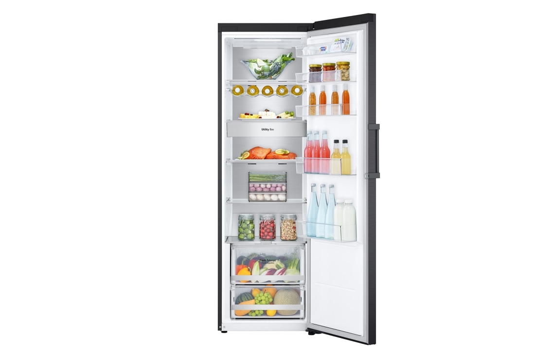 LG 386L Frittstående kjøleskap (Matte Black - Energiklasse C, Door Cooling™, LINEARCooling™, FRESHBalancer™, Smart Diagnosis™ med Wi-Fi, GLM71MCCSX, thumbnail 2