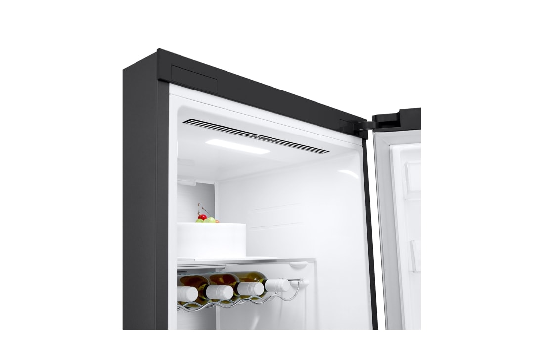 LG 386L Frittstående kjøleskap (Matte Black - Energiklasse C, Door Cooling™, LINEARCooling™, FRESHBalancer™, Smart Diagnosis™ med Wi-Fi, GLM71MCCSX, thumbnail 6