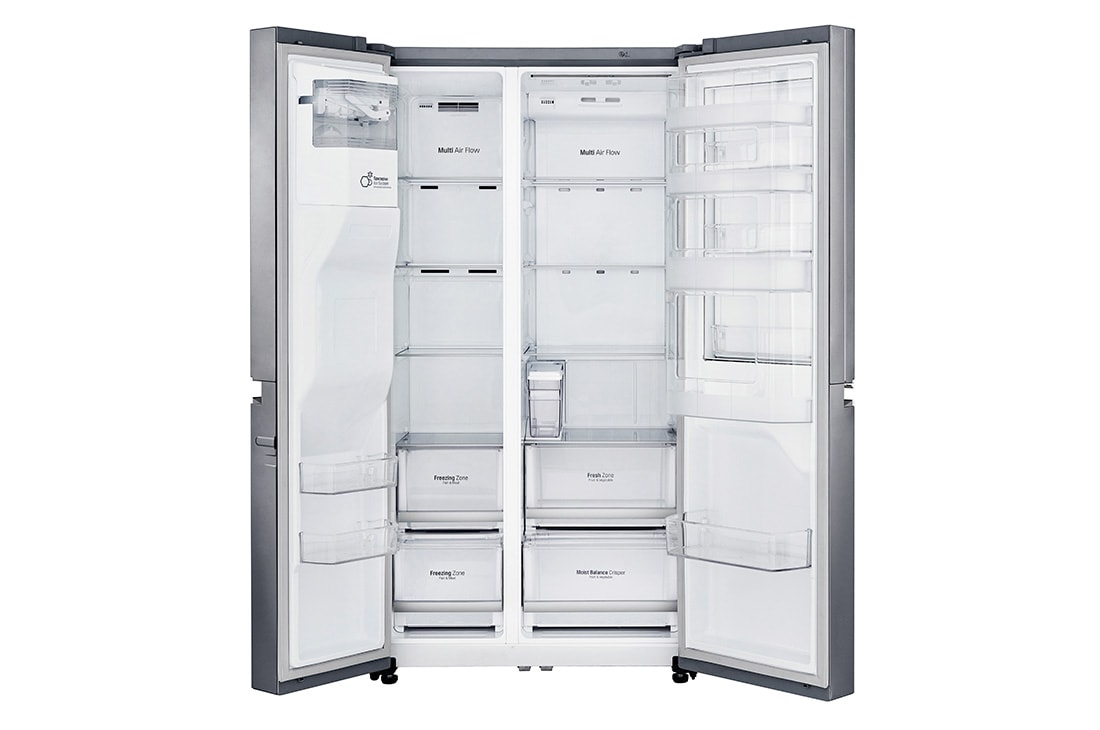 LG 625L Door in Door™ Side by Side (Shiny Steel) - Energiklasse E, Vann/isdispenser uten vanntilkobling og Smart Diagnosis™ med Wi-Fi, GSJ761PZEE, thumbnail 9