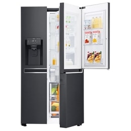 625L Door in Door™ Side by Side (Matte Black) - Energiklasse E, Vann/isdispenser uten vanntilkobling og Smart Diagnosis™ med Wi-Fi2