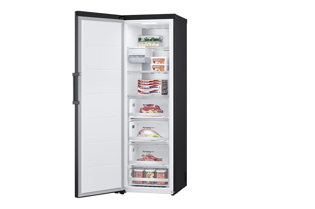 LG 324L Frittstående fryseskap (Matte Black) - Energiklasse D, Total No Frost, Express Freeze, Smart Diagnosis™ med Wi-Fi, GFM61MCCSF, GFM61MCCSF, thumbnail 5