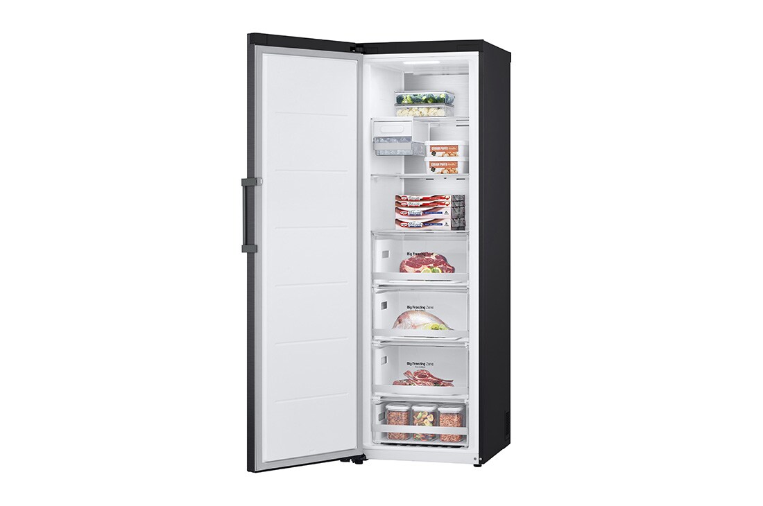 LG 324L Frittstående fryseskap (Matte Black) - Energiklasse D, Total No Frost, Express Freeze, Smart Diagnosis™ med Wi-Fi, GFM61MCCSF, GFM61MCCSF, thumbnail 12