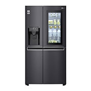 LG 625L InstaView Door in Door™ Side by Side (Matte Black), Energiklasse E, Vann/isdispenser uten vanntilkobling, Smart Diagnosis™ med Wi-Fi, GSX960MCCE, GSX960MCCE, thumbnail 1