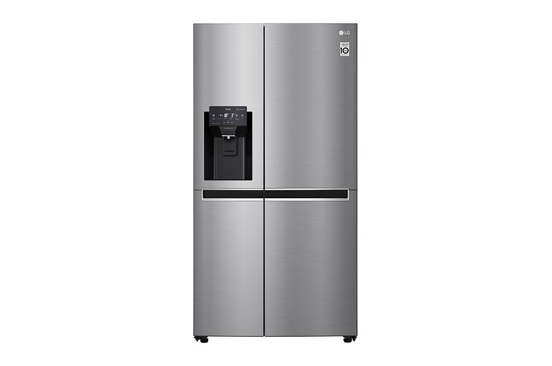 LG 625L Side by Side (Shiny Steel) - Energiklasse E, Vann/isdispenser uten vanntilkobling og Smart Diagnosis™ med Wi-Fi, GSL461ICEE, GSL461ICEE