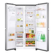 LG 625L Side by Side (Shiny Steel) - Energiklasse E, Vann/isdispenser uten vanntilkobling og Smart Diagnosis™ med Wi-Fi, GSL461ICEE, GSL461ICEE, thumbnail 2