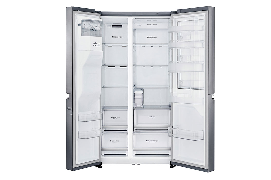 LG 625L Door in Door™ Side by Side (Shiny Steel) - Energiklasse E, Vann/isdispenser med vanntilkobling og Smart Diagnosis™ med Wi-Fi, GSJ761PZZE, GSJ761PZZE, thumbnail 4