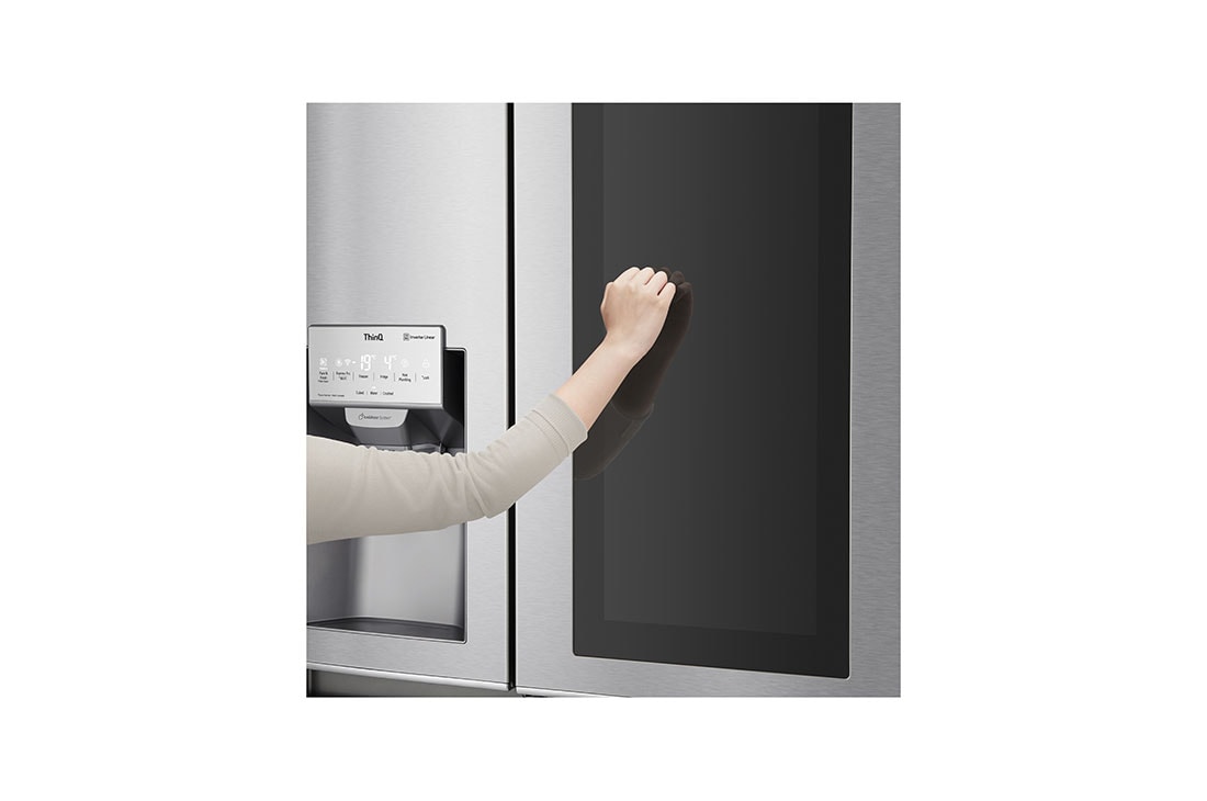 LG 625L InstaView Door in Door™ Side by Side (Noble Steel), Energiklasse E, Vann/isdispenser uten vanntilkobling, Smart Diagnosis™ med Wi-Fi, GSX961NECE, GSX961NECE, thumbnail 4