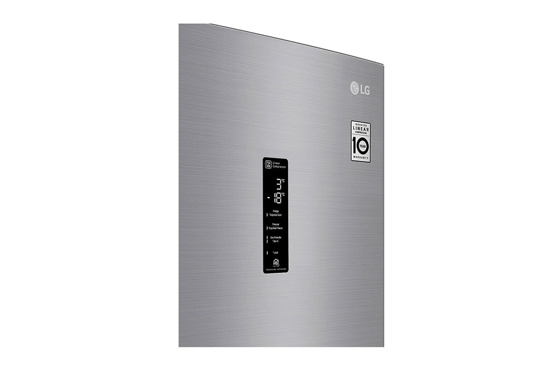 LG 2.03M 384L Kombiskap(Shiny Steel) - Energiklasse E, Door Cooling™ og Smart Diagnosis™ med Wi-Fi, GBB72PZDMN, GBB72PZDMN, thumbnail 7