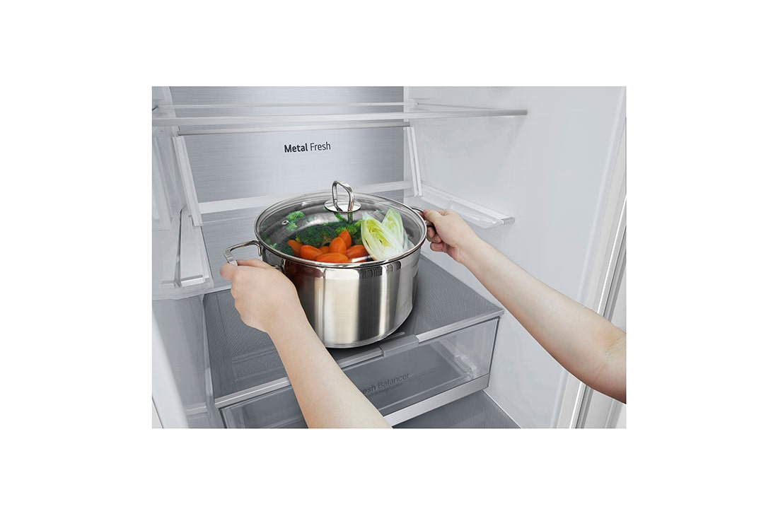 LG 2.03M 384L Kombiskap(Hvit) - Energiklasse D, Door Cooling™ og Smart Diagnosis™ med Wi-Fi, GBB72SWUGN, GBB72SWUGN, thumbnail 11