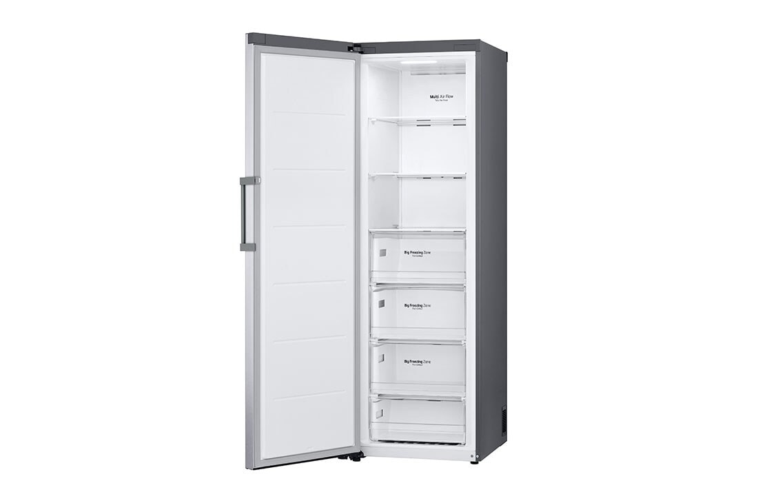 LG 324L Frittstående fryseskap (Shiny Steel) - Energiklasse E, Total No Frost, Express Freeze, Smart Diagnosis™ med Wi-Fi, Høyre side, åpent, GFE41PZGSZ, thumbnail 11