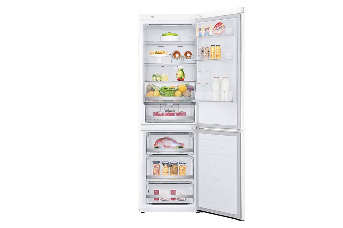 LG 1.86M 341L Kombiskap(Hvit) - Energiklasse D, Door Cooling™ og Smart Diagnosis™ med Wi-Fi, GBB71SWDGN, GBB71SWDGN, thumbnail 2