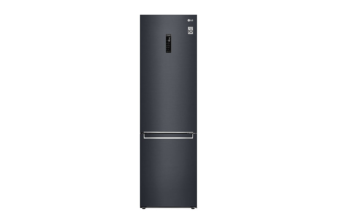 LG 2.03M 384L Kombiskap(Matte Black) - Energiklasse D, Door Cooling™ og Smart Diagnosis™ med Wi-Fi, GBB72MCUGN, GBB72MCUGN