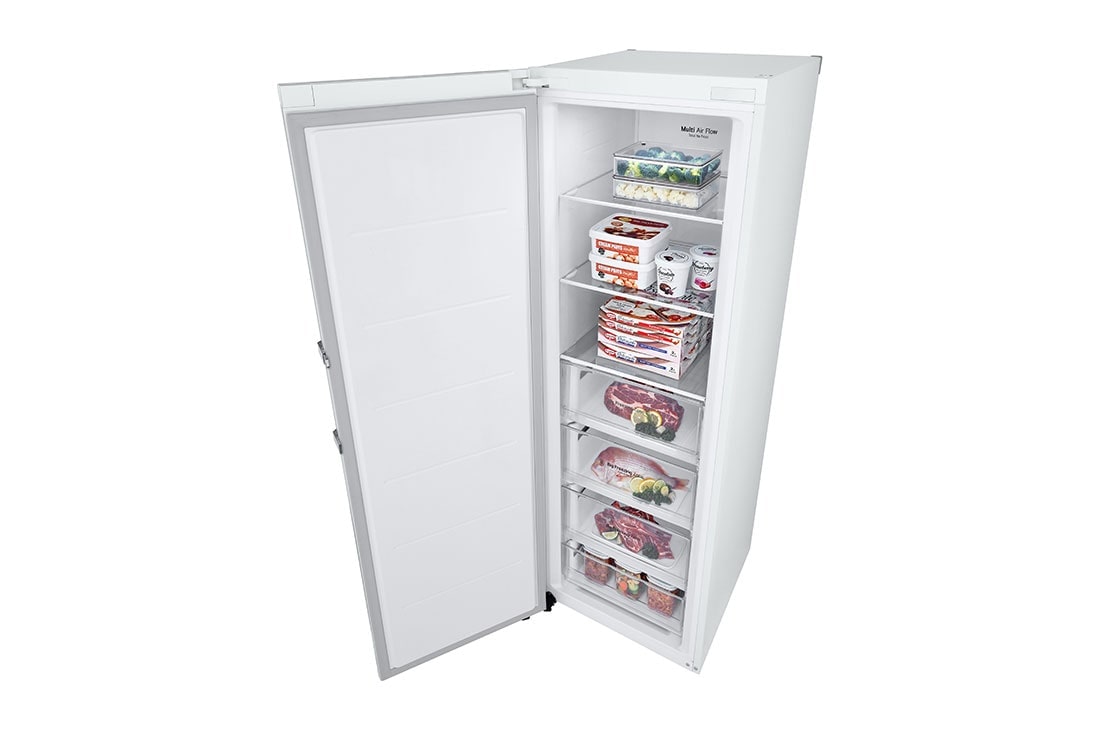LG 324L Frittstående fryseskap (Hvit) - Energiklasse E, Total No Frost, Express Freeze, Smart Diagnosis™ med Wi-Fi, GFE41SWGSZ, GFE41SWGSZ, thumbnail 12