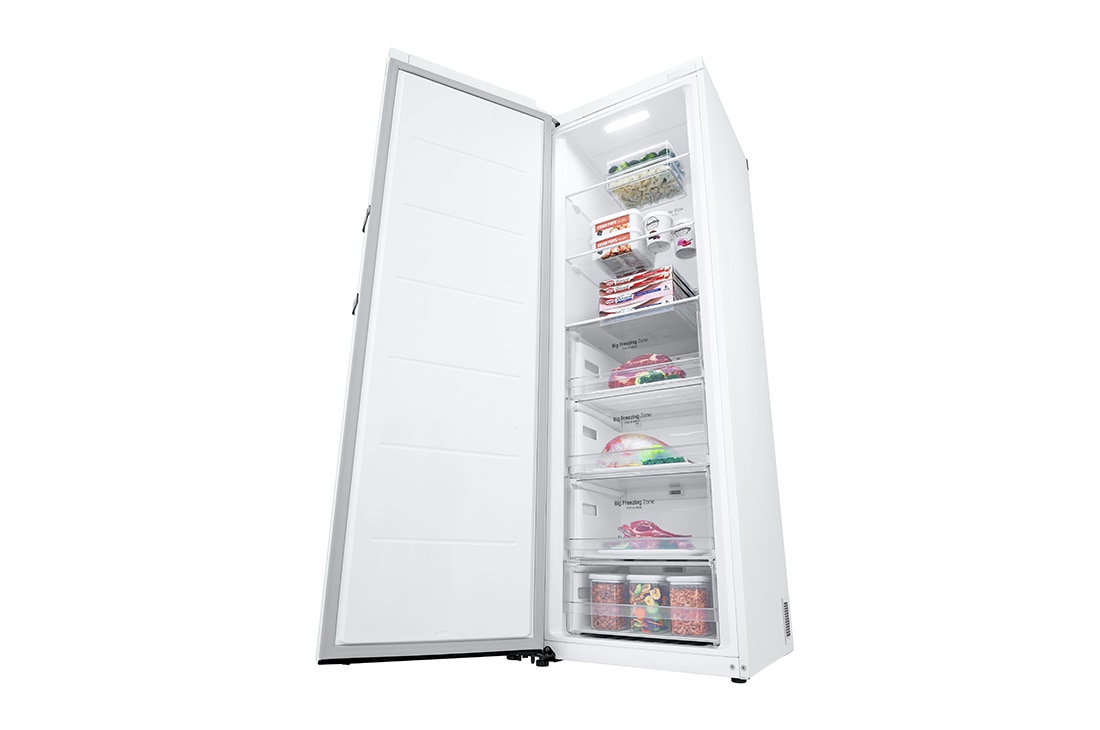 LG 324L Frittstående fryseskap (Hvit) - Energiklasse E, Total No Frost, Express Freeze, Smart Diagnosis™ med Wi-Fi, GFE41SWGSZ, GFE41SWGSZ, thumbnail 8