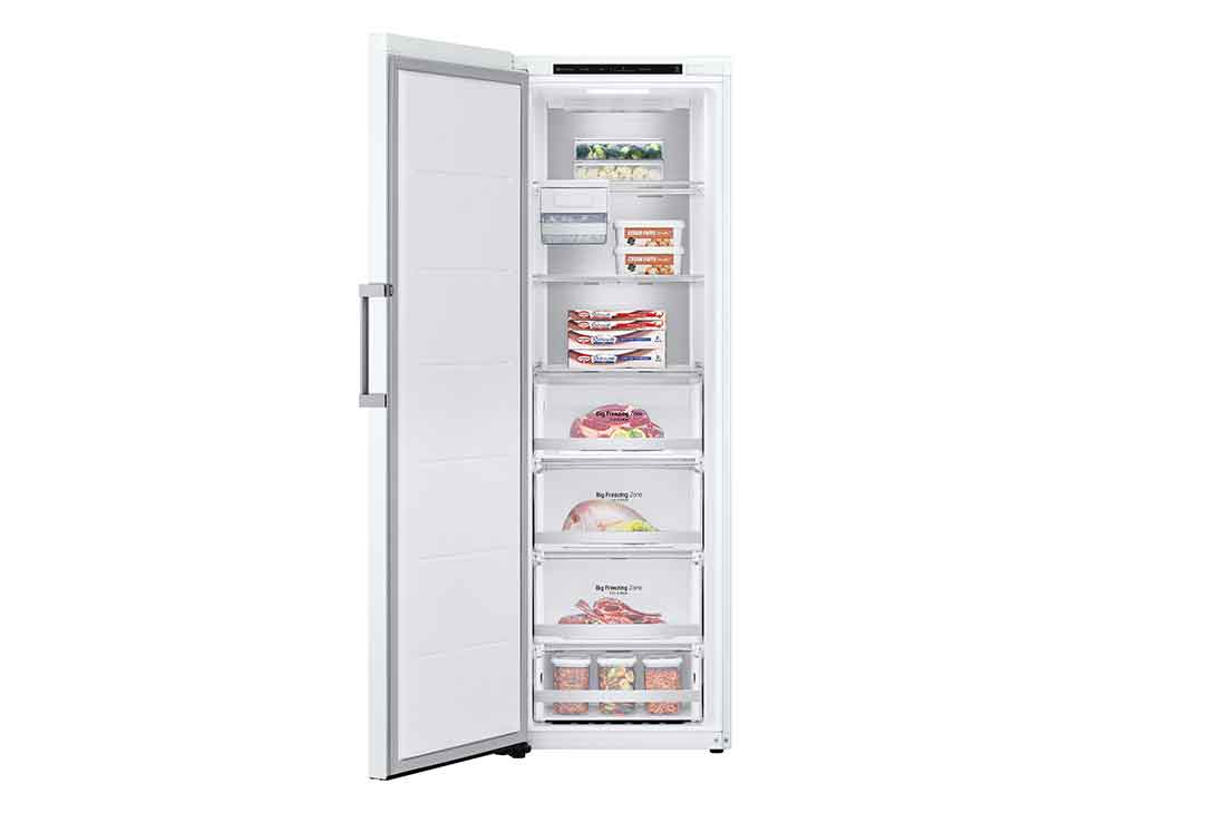 LG 324L Frittstående fryseskap (Hvit) - Energiklasse D, Total No Frost, Express Freeze, Smart Diagnosis™, GFT61SWCSF, GFT61SWCSF, thumbnail 3