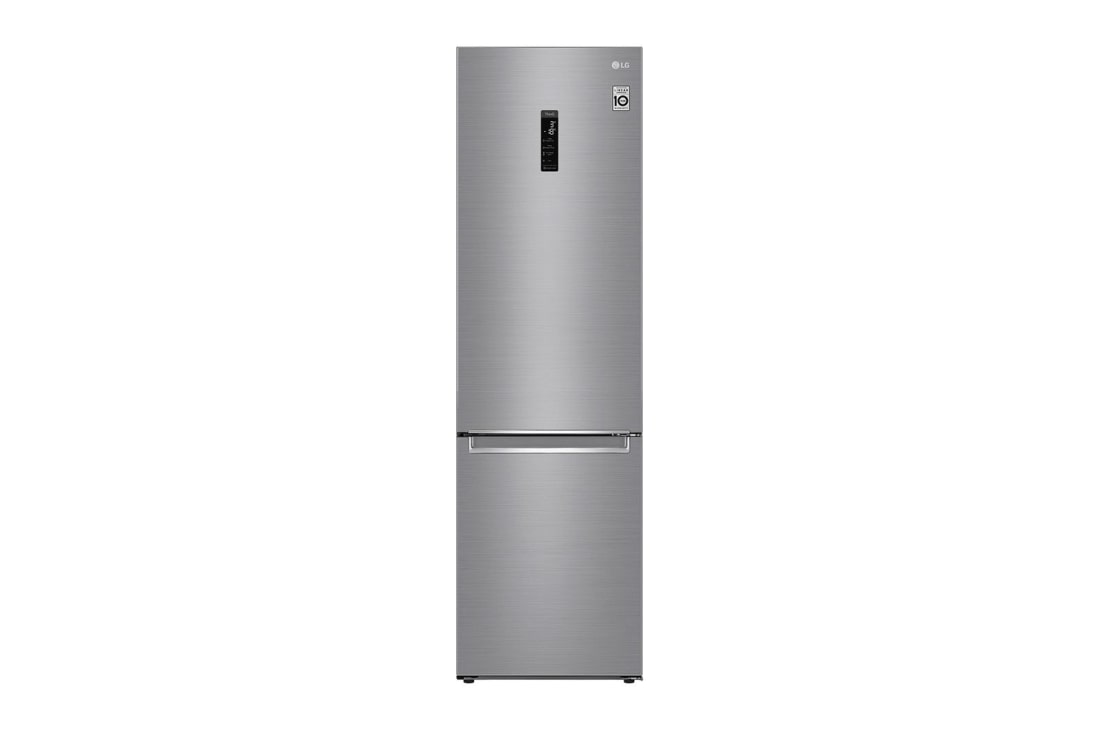 LG 2.03M 384L Kombiskap(Shiny Steel) - Energiklasse D, Door Cooling™ og Smart Diagnosis™ med Wi-Fi, GBB72PZUGN, GBB72PZUGN