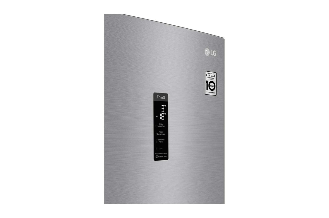 LG 2.03M 384L Kombiskap(Shiny Steel) - Energiklasse D, Door Cooling™ og Smart Diagnosis™ med Wi-Fi, GBB72PZUGN, GBB72PZUGN, thumbnail 8