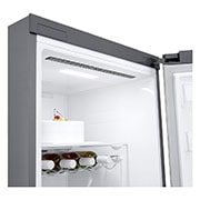 LG 386L Frittstående kjøleskap (Shiny Steel) - Energiklasse E, Door Cooling™, LINEARCooling™, Moist Balance Crisper™, Smart Diagnosis™ med Wi-Fi, GLE51PZGSZ, GLE51PZGSZ, thumbnail 2
