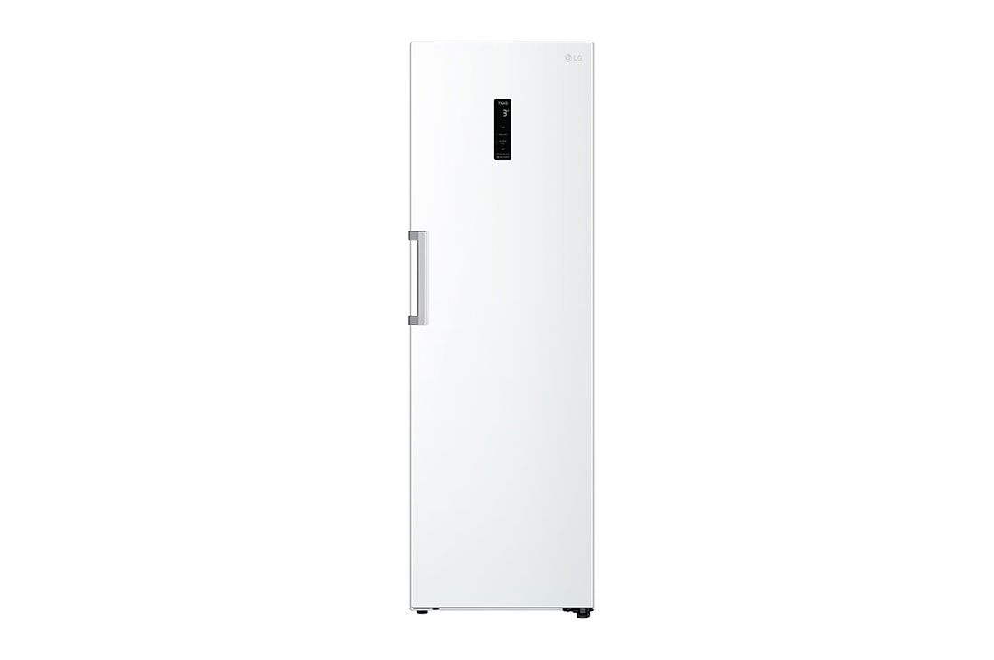 LG 386L Frittstående kjøleskap (Hvit) - Energiklasse E, Door Cooling™, LINEARCooling™, Moist Balance Crisper ™,  Smart Diagnosis™ med Wi-Fi, Front, GLE51SWGSZ