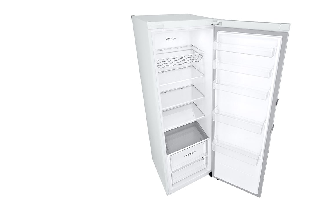 LG 386L Frittstående kjøleskap (Hvit) - Energiklasse E, Door Cooling™, LINEARCooling™, Moist Balance Crisper ™,  Smart Diagnosis™ med Wi-Fi, Fra øverst til venstre, åpent, GLE51SWGSZ, thumbnail 12