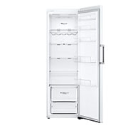 LG 386L Frittstående kjøleskap (Hvit) - Energiklasse E, Door Cooling™, LINEARCooling™, Moist Balance Crisper ™,  Smart Diagnosis™ med Wi-Fi, Front, åpent, GLE51SWGSZ, thumbnail 2