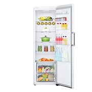 LG 386L Frittstående kjøleskap (Hvit) - Energiklasse E, Door Cooling™, LINEARCooling™, Moist Balance Crisper ™,  Smart Diagnosis™ med Wi-Fi, Front åpen, med mat, GLE51SWGSZ, thumbnail 3