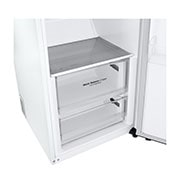 LG 386L Frittstående kjøleskap (Hvit) - Energiklasse E, Door Cooling™, LINEARCooling™, Moist Balance Crisper ™,  Smart Diagnosis™ med Wi-Fi, Skuff, GLE51SWGSZ, thumbnail 4