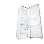LG 386L Frittstående kjøleskap (Hvit) - Energiklasse E, Door Cooling™, LINEARCooling™, Moist Balance Crisper ™,  Smart Diagnosis™ med Wi-Fi, Sett fra venstre, åpent, GLE51SWGSZ, thumbnail 8
