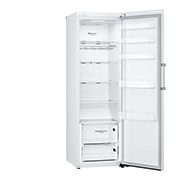 LG 386L Frittstående kjøleskap (Hvit) - Energiklasse E, Door Cooling™, LINEARCooling™, Moist Balance Crisper ™,  Smart Diagnosis™ med Wi-Fi, Venstre side, åpent, GLE51SWGSZ, thumbnail 10