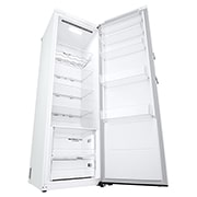 LG 386L Frittstående kjøleskap (Hvit) - Energiklasse E, Door Cooling™, LINEARCooling™, Moist Balance Crisper ™,  Smart Diagnosis™ med Wi-Fi, Venstre side, åpent, GLE51SWGSZ, thumbnail 10