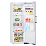 LG 386L Frittstående kjøleskap (Hvit) - Energiklasse E, Door Cooling™, LINEARCooling™, Moist Balance Crisper ™,  Smart Diagnosis™ med Wi-Fi, Fra øverst til venstre, åpent, GLE51SWGSZ, thumbnail 12