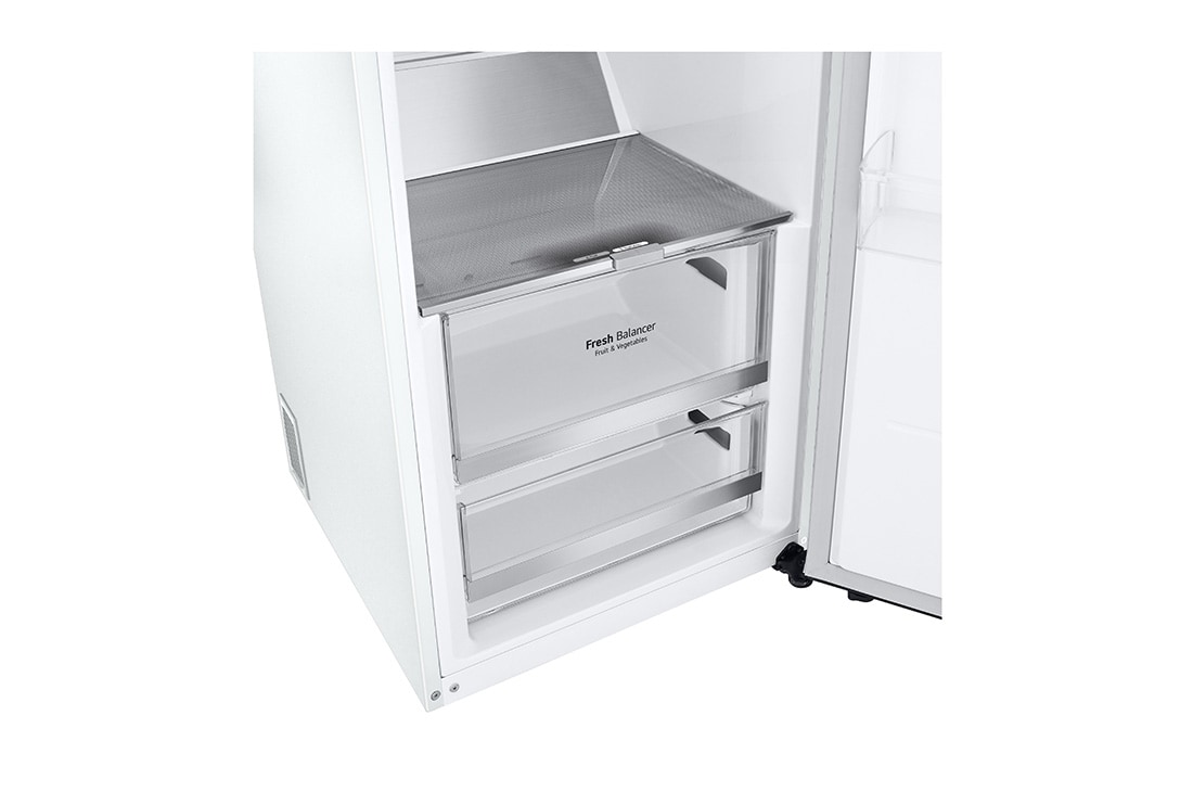 LG 386L Frittstående kjøleskap (Hvid - Energiklasse D, Door Cooling™, LINEARCooling™, FRESHBalancer™, Smart Diagnosis™, GLT71SWCSF, thumbnail 3