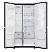 LG 625L Door in Door™ Side by Side (Matte Black) - Energiklasse E, Vann/isdispenser uten vanntilkobling og Smart Diagnosis™ med Wi-Fi, GSJ961MCCZ, GSJ961MCCZ, thumbnail 4