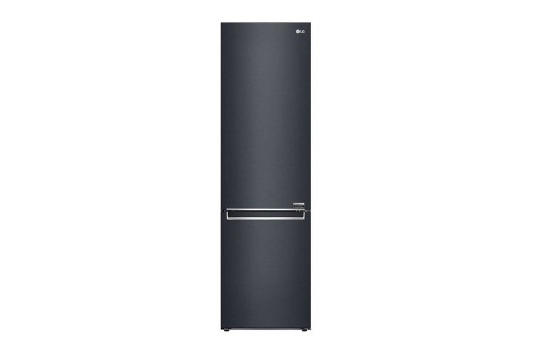 LG 2.03M 384L Kombiskap(Matte Black) - Energiklasse A, DoorCooling™ og Smart Diagnosis™, GBB92MCBAP, GBB92MCBAP