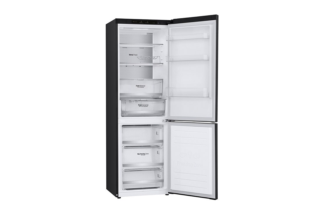 LG 1.86M 341L Kombiskap(Matte Black) - Energiklasse C, Door Cooling™ og Smart Diagnosis™ , ELB81MCVCP, thumbnail 13