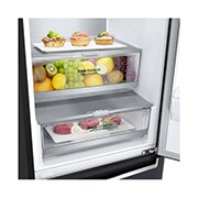 LG 1.86M 341L Kombiskap(Matte Black) - Energiklasse C, Door Cooling™ og Smart Diagnosis™ , ELB81MCVCP, thumbnail 3