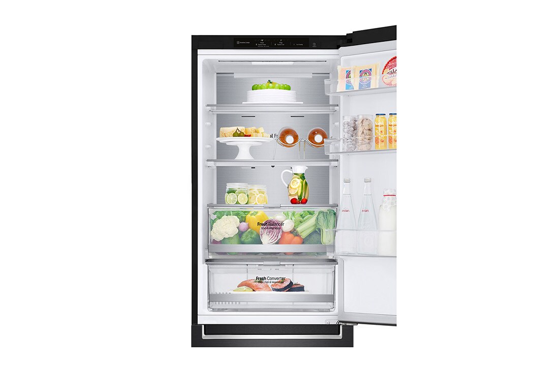 LG 1.86M 341L Kombiskap(Matte Black) - Energiklasse C, Door Cooling™ og Smart Diagnosis™ , ELB81MCVCP, thumbnail 8