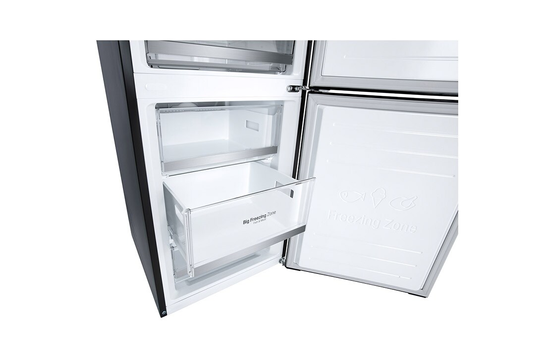 LG 1.86M 341L Kombiskap(Matte Black) - Energiklasse C, Door Cooling™ og Smart Diagnosis™ , ELB81MCVCP, thumbnail 9