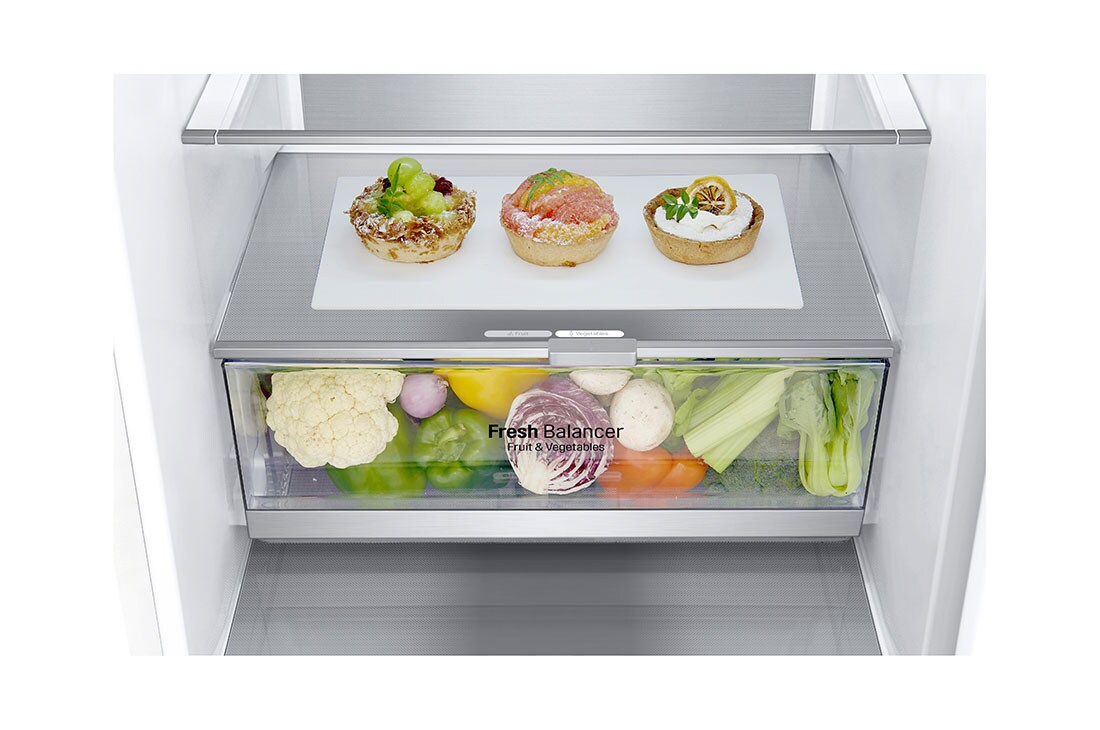 LG 1.86M 341L Kombiskap(Hvit) - Energiklasse C, Door Cooling™ og Smart Diagnosis™, ELB81SWVCP, ELB81SWVCP, thumbnail 6