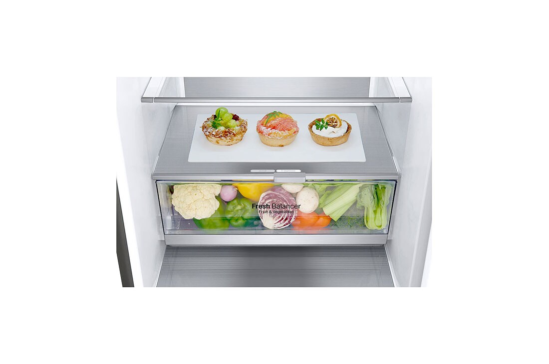 LG 2.03M 384L Kombiskap(Shiny Steel) - Energiklasse D, Door Cooling™ og Smart Diagnosis™, GBB72PZVGN, GBB72PZVGN, thumbnail 8