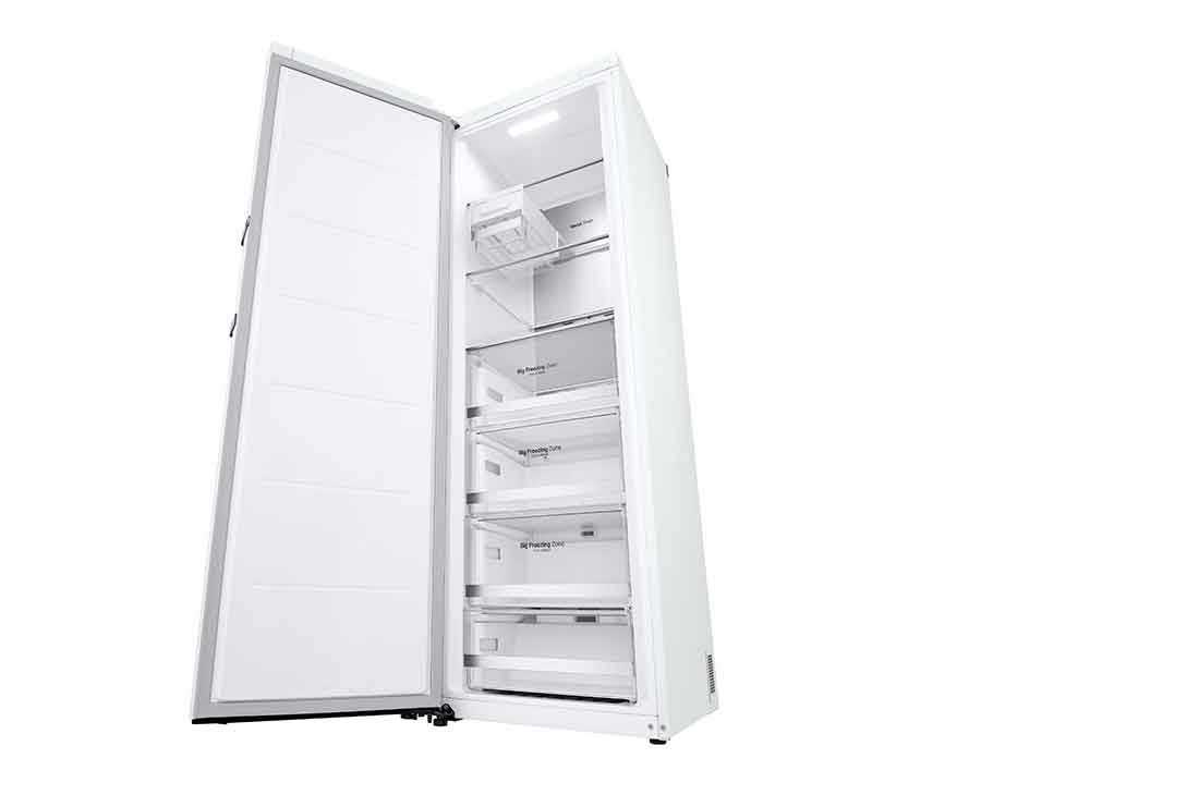 LG 324L Frittstående fryseskap (Hvit) - Energiklasse E, Total No Frost, Express Freeze, Smart Diagnosis™ med Wi-Fi, GFE61SWCSZ, GFE61SWCSZ, thumbnail 9